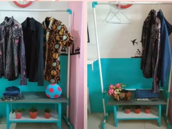 Cara membuat gantungan baju di tembok dengan pipa PVC