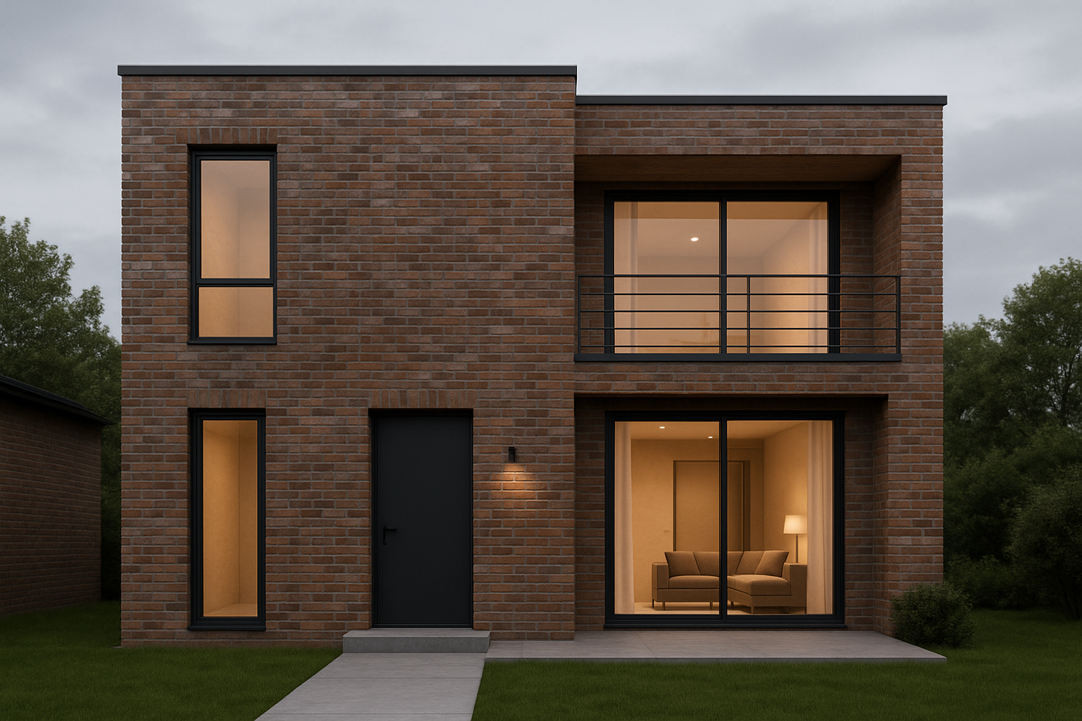 Rumah Minimalis dengan Bata Ekspos